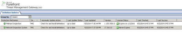Forefront TMG 2010 Network Inspection System (NIS) Signature Updates