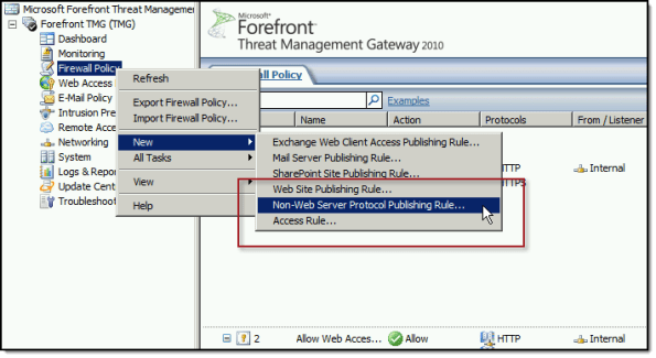 Publish DirectAccess with Forefront TMG 2010