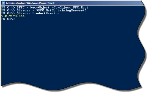 Using PowerShell to Determine Forefront TMG Build Number